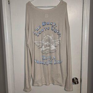 Boys Lie Sweater in cream One Size